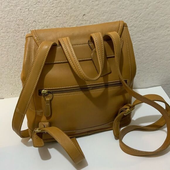 Coach 9315 Rare Vintage Natural Tan Saddle Leather Backpack main image 10